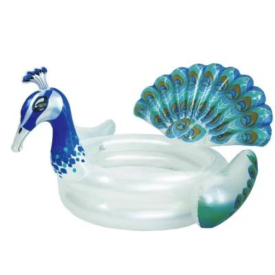 China Swimming Inflatable Cute Peacock Shape Summer PVC Inflatable Pool Float Toy For Adult for sale