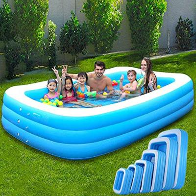 China Customized Large Swimming Pools Adult Kids Above Ground Inflatable PVC Outdoor Inflatable Swimming Pool for sale