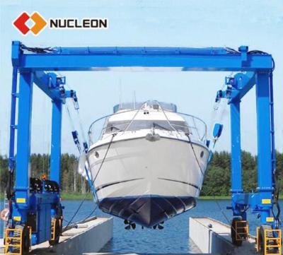 China Gantry Crane 50 Ton Hydraulic / Electric 300 Ton Gantry Crane For Yacht Boat Construction for sale