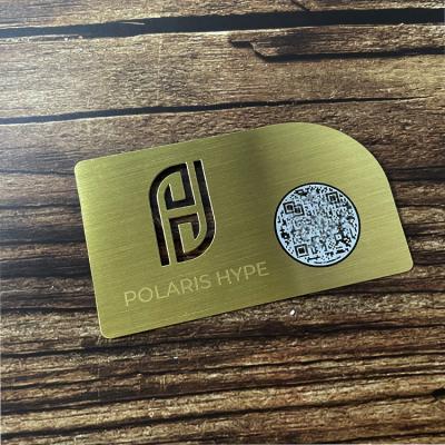 China Waterproof / Waterproof Personalized Qr Code Scanned Gold NFC Business Metal Hybrid Card for sale