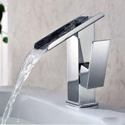 China Luxury Metered Faucets Hot Selling Basin Faucets Single Handle Bathroom Washroom Basin Chromed Faucet for sale