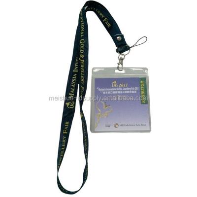 China Conference ID Card Holders Custom Printed Lanyards With PVC Badge Holder For Exhibition And Trade Show for sale