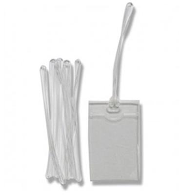 China Durable Hot Selling Clear Plastic Luggage Tag Loops PVC , Clear Vinyl Plastic Loops Plastic Soft Loop Tag for sale