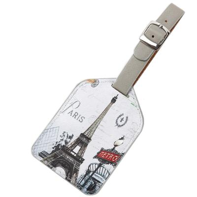 China New Fashion Durable Hippy PU Leather Luggage Bag Tag Boarding Pass for sale