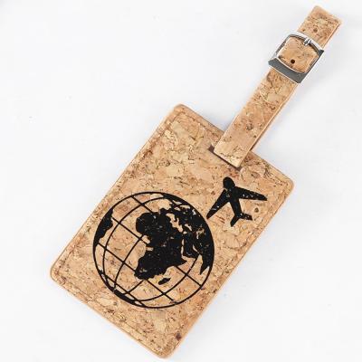 China New Stain Goods 2020 Softwood Grain PU Leather Aircraft Luggage Tag Suitcase Tag Cards Case Luggage Tag for sale