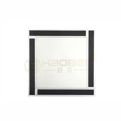 China Europe Fashion Morden Fashion Wall Square Mirror Black Flamed Glass Dressing Mirror Bath Mirror for sale