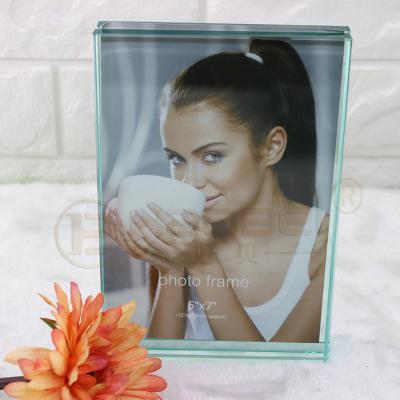 China New home photo frame factory decoration photo frame block picture frame glass transparent block for sale