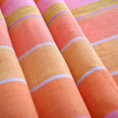 China Factory Manufacture Breathable Fashionable Comfortable Yarn Dyed Linen And Cotton Fabric Prices In Stock for sale