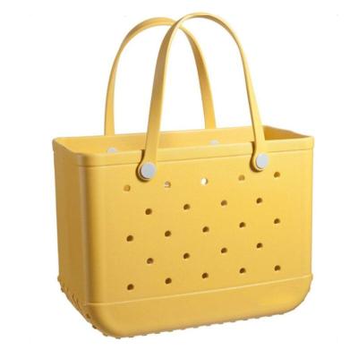 China Fashion Beach Yellow Cross - Silicone Body Shopping EVA Diagonal Beach Bag Rubber Handbag Silicone Swamp Plastic Tote Bags For Women for sale