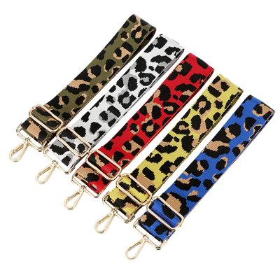 China User Friendly Good Quality Leopard Jacquard Polyester 1.5 Inch Bag Strap Belt for sale