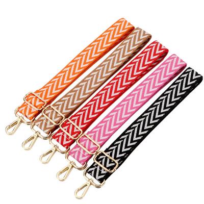 China User-Friendly High Quality Jacquard Stripe Webbing Crossbody Purse Strap Guita Strap For Women Girl Bags for sale