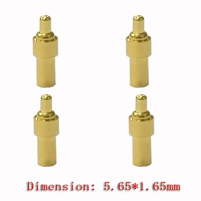 China Size 5.65mm Male Connector Pogo Connector Diameter 1.5mm Small Spring Loaded Pogo Pin RC0084 for sale