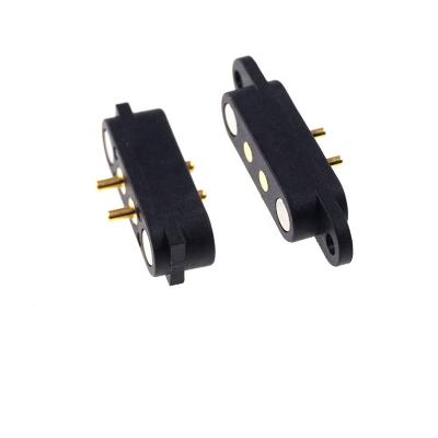 China Spring Loaded 2A Current Pitch 2.8 Mm Connector 2 Magnetic Pins Pogo Pin Male Female LH1002 for sale