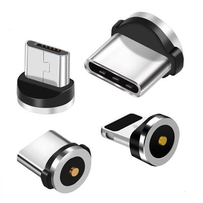 China Mobile Phone Magnetic Plug For IPhone Android TYPE-C Magnetic Sucker Head Instant 360 Degree Rotating Feature Suction Head Filling Blind for sale