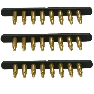 China Spring Loaded Pogo Pin Connector 8P Single Row Pogo Pin RC0093 for sale