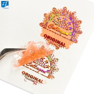 China 3d printing hologram holographic custom sticker sheet /3d security label / hologram maker for sale