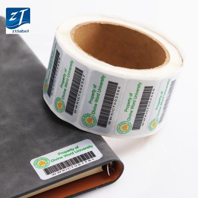 China Waterproof Logo Printed Adhesive Serial Number Barcode Stickers Rolls Packed Waterproof Custom Packing Labels for sale