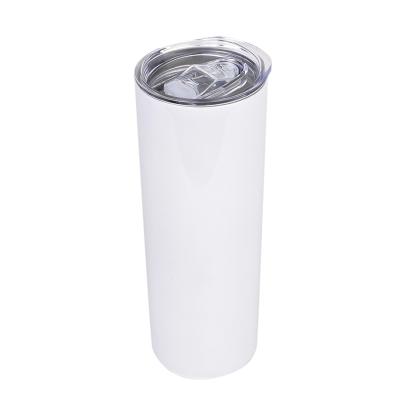 China Amazon Stainless Steel 20oz Viable Hot Vacuum Insulated Mug DIY White Sublimation Straight Lean Tumbler for sale