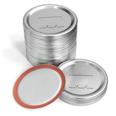 China 30 Count 70mm Regular Leak Proof Tinplate Leak Proof Slot Type Mouth Canning Lids For Ball, Kerr Jars Mason Jar Lids for sale