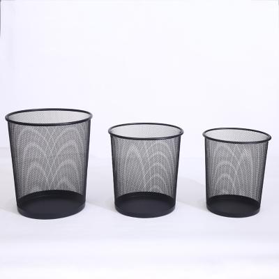 China Recycling High Quality Waste Recycling Garbage Bin Wire Mesh Basket Size Medium Viable Metal Indoor Paper Trash Cans for sale