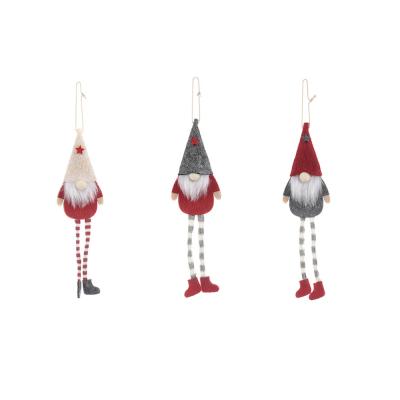 China Handmade Elf Tree Santa Gnome Tomte Swedish Hanging Long Legged Scandinavian Nonwoven Textiles Christmas Decoration Ornament for sale