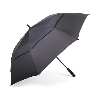 China 58 Inch Modern Extra Large Oversized Canopy Double Vented Waterproof Windproof Stick Rain Auto Open Golf Umbrella for sale