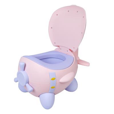 China Infant Training PP Airplane Outer Space Shape BPA PU Comfortable Baby Plastic Potty Free Non-slip Toilet Seat for sale