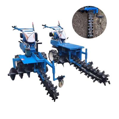 China Cultivate Mini Chain Trench Digger Cable Laying Digging Machine For Digging Ditches for sale