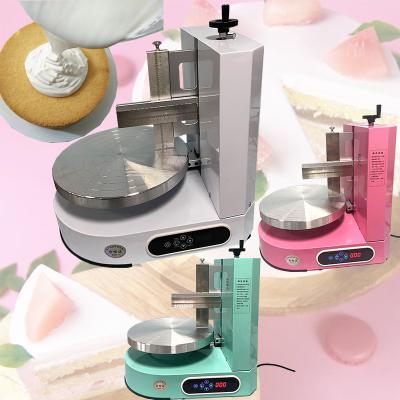 China food & Beverage Factory Round Cake Decorating Icing Coating Machine Equipment Full Automatic Cake Smoothing Topper Machine for sale