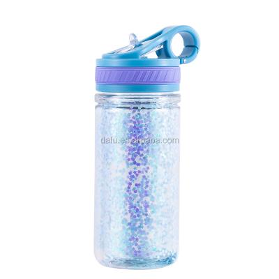 China 2021 New Double Wall Children Kids Plastic Drinking Water Bottle Viable Portable Water Bottle Water Bottle for sale