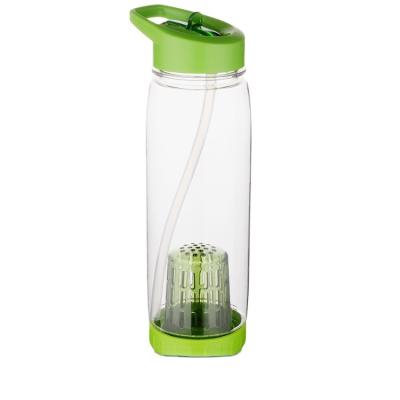 China Sustainable Promotion 700ML Clear Plastic Water Bottle With Base Infuser For Rising for sale