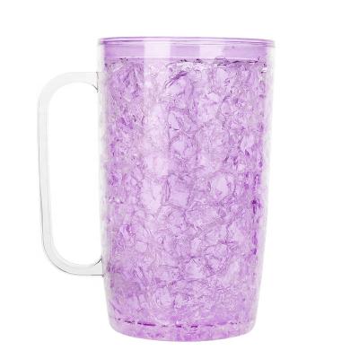 China 28oz Double Wall Sustainable Freeze Cooling Juice Mug Plastic Wholesale Bpa Free Plastic Cup From China for sale