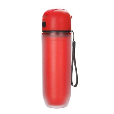 China 2021 Amazon Plastic Smart Sustainable Hit Double Wall Water Bottle With Automatic Button Lid BPA Free for sale