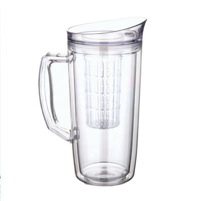 China 1L Large Sustainable Water Kettle Plastic Water Kettle With Infuser Household Water Kettles With Handle for sale