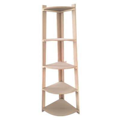 China Customizable High Quality E1 Grade Particle Board 5 Tier Wood Ladder Book Shelves&bookcases for sale