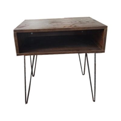 China Table Walnut Coffee Table Storage Side End Table (Other) Adjustable Modern Wood With Steel Legs for sale