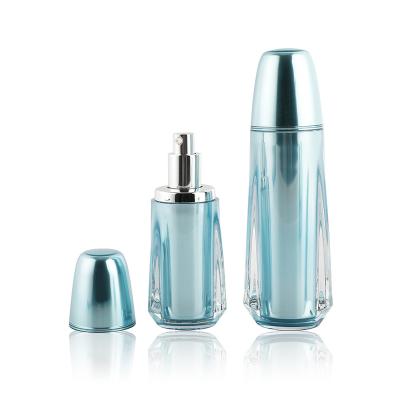 China Newest Cosmetic Spaceship Shape Plastic Cosmetics Packaging Eco Luxury Goods Acrylic Cosmetic Packaging Lotion Pump Bottles for sale