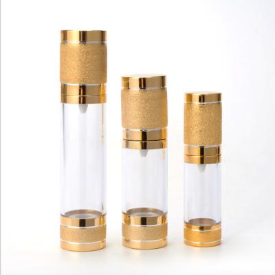 China Factory Direct Sale Beauty Cosmetic Containers Sets Acrylic Luxury Plastic Cosmetic Packaging LIKE Gold Silver Airless Bottle for sale