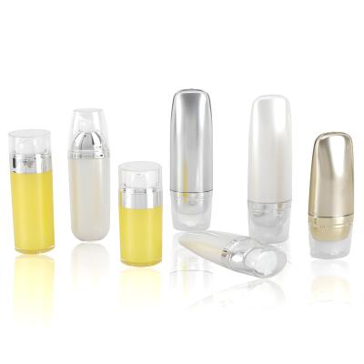 China Airless 30ml Cosmetic Container Korean Style Sunscreen Plastic Acrylic Bottles Luxury Cosmetic Packaging With Pump Spray for sale