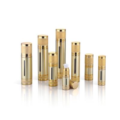 China Wholesale Cosmetic Packaging Cosmetique AS Gold Airless Bottle Mist Spray Bottle 10ML 30ml 50ML Serum Pump Lotion Bottle For Skin Care for sale