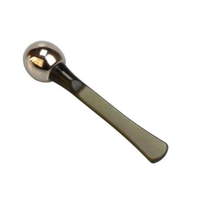 China High Quality Zinc Alloy Spoon Eye Scoop Roller Ball Massager Metal Face Massager Cream Stick Facial Cream Spatula Face Cream Spoon for sale