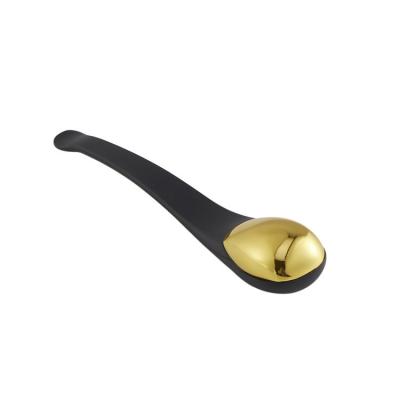 China Hot Selling Zinc Alloy Rolling Ball Scoop Eye Cream Spoon Tobacco Mask Pipe Face Spatula Cosmetic Cream Spoon Facial Massage Cream Stick for sale