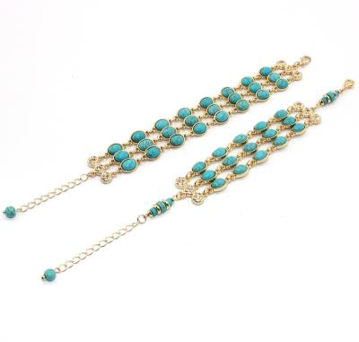 China PJ-C311 TRENDY green turquoise bracelet,beaded stone jewelry bracelets women gemstone boho fashion 2022 for sale