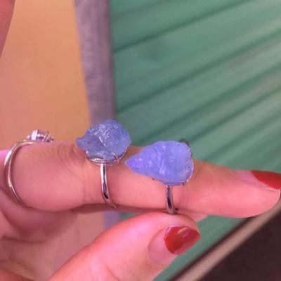 China PJ-C225 cute Europe and the United States selling new sapphire ring opening stone ring for sale