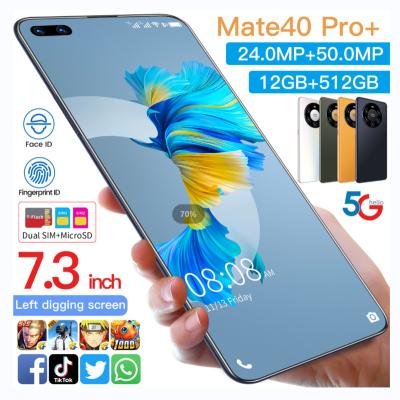 China Available Hot Selling SDK Mate 40 Pro+ 12GB+512GB 7.3 Inch Full Display Android 10.0 Mobile Cells Smart Phone for sale