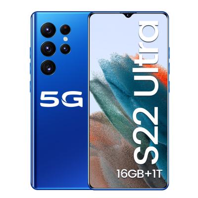 China Dual SIM Card S22 Ultra 16GB+1TB 16MP+32MP Android 11.0 Dual SIM Card S22 Ultra 7.2 inch MTK6889 Smart Phone Excellent Quality for sale