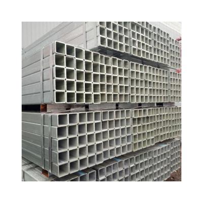 China Hot Sale Liquid Pipe Hollow Section Galvanized Rectangular Steel Pipe ERW Square Hot Dipped Galvanized Steel Pipe for sale