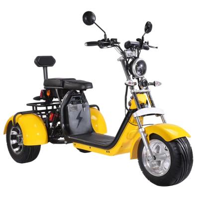 China 2020 New Model 3 Wheels Citycoco 1000W Electric Scooter EEC 3 Wheels With EEC/COC Approved Pneumatic Elderly Ride Tricycles 18*9.5 Inch for sale