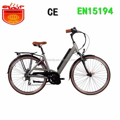 China 2018 New 36V Aluminum Alloy Battery Powered Electric Bike Electric Bicycle With Mid Motor 250W Urban Lady With CE And EN15194 Approvaled for sale