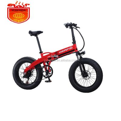 China 2018 Mini Folding E Bike Electric Snow Bike New Arrival Fat Aluminum Alloy Bicycle Brushless Tire 350W Motor for sale